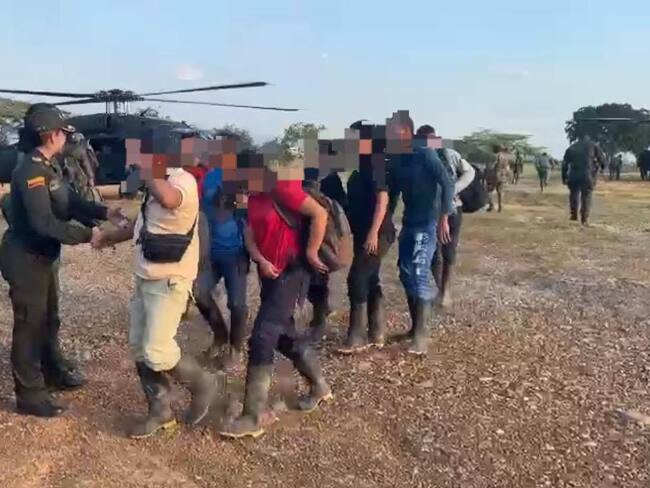 Comunidad evacuada en la región del Catatumbo / Foto: Policía de Norte de Santander