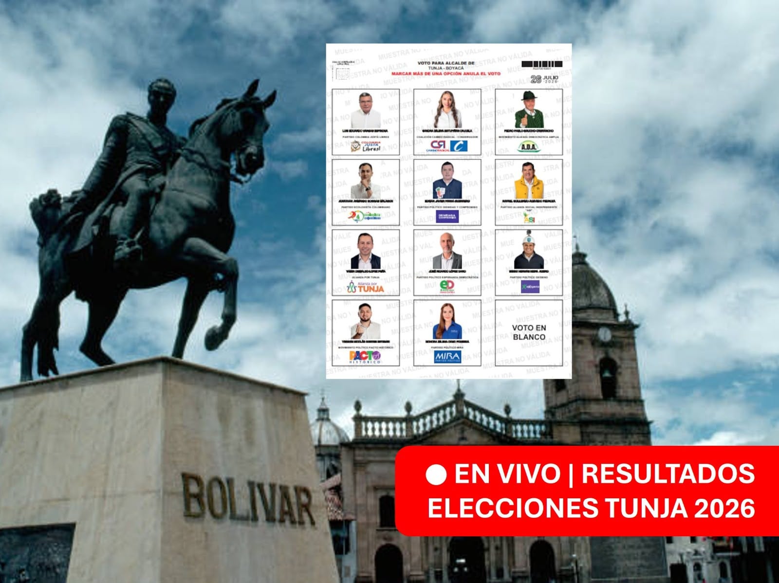 EN VIVO | Resultados Elecciones atípicas Tunja 2026: Conteo de votos Registraduría y último boletín