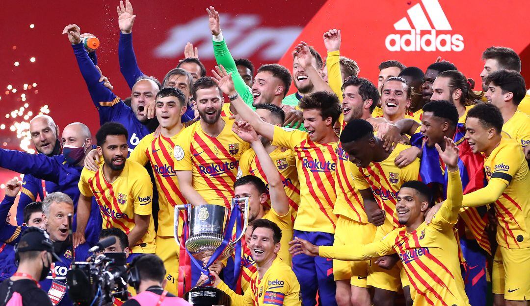 Barcelona celebrando su 31° Copa del Rey