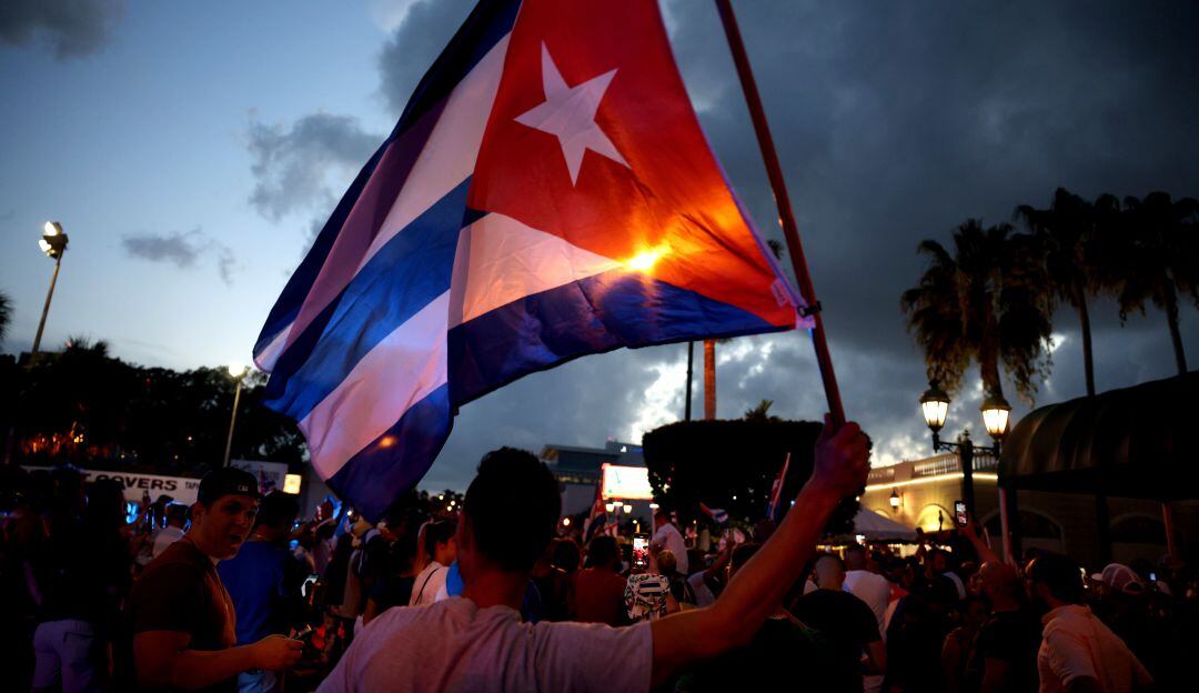 Manifestaciones en Miami en apoyo a Cuba.
