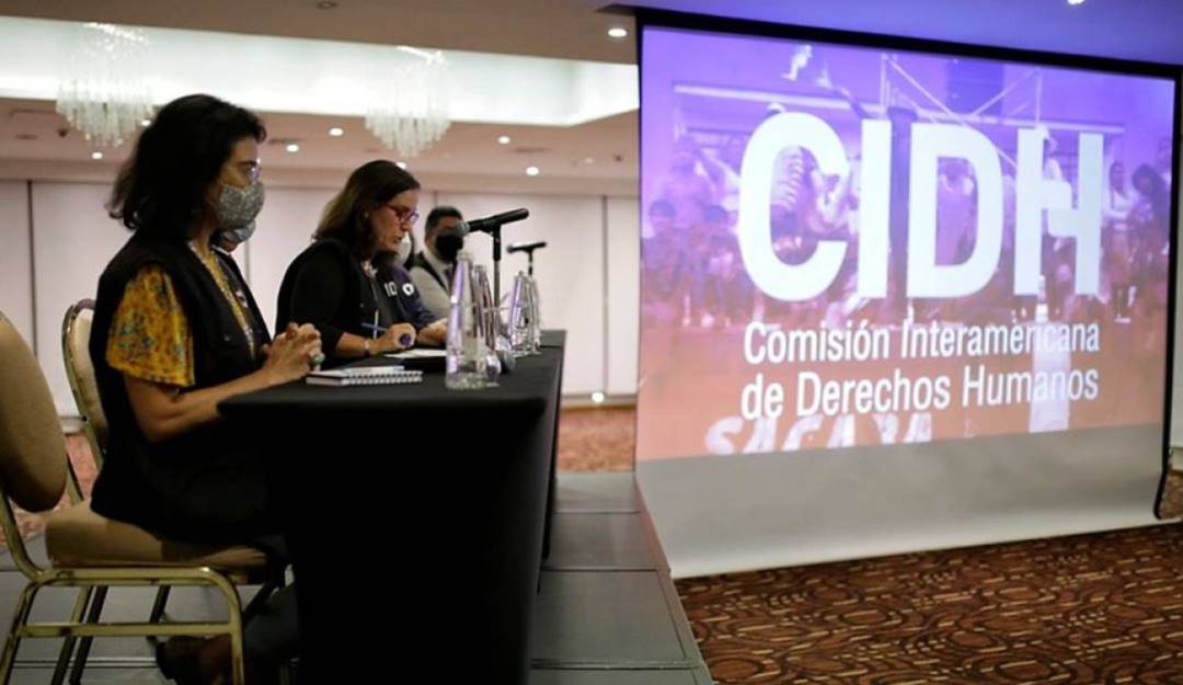 Comisión de la CIDH que recibió testimonios en Colombia durante las manifestaciones.      Foto: Colprensa