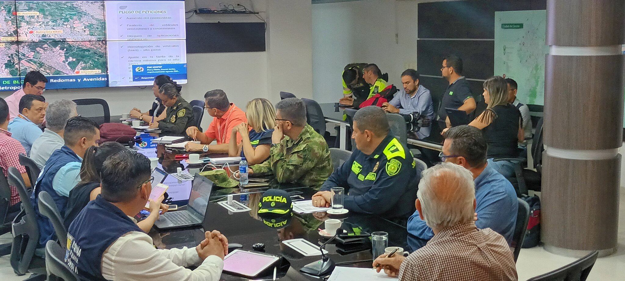 PMU por paro taxistas. Foto Cortesía Mecuc