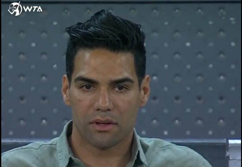 Falcao hizo presencia en el WTA 1000 de Madrid para apoyar a María Camila Osorio / Captura video WTA