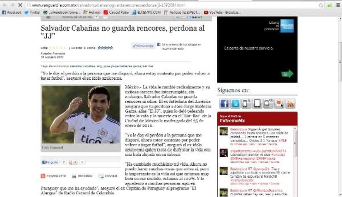 Medios de comunicación de México, España, Ecuador reseñaron la entrevista que El Alargue le hizo al paraguayo.