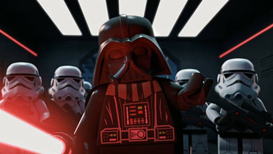 Esta es escena de la Sala del Trono de "Star Wars: The Last Jedi" en LEGO. Foto: Getty Images