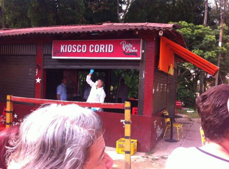 Sitio el Kiosco donde ocurrió el ataque en Andes. 