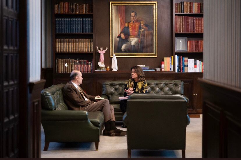 Marta Lucía Ramírez y el canciller designado, Álvaro Leyva. Foto: Cancillería