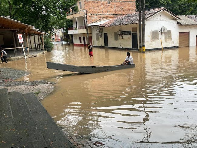 Inundaciones en el corregimiento de Bolombolo en Venecia, Antioquia.
