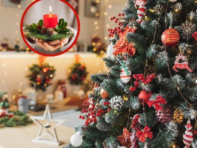Árbol de navidad y decoración navideña en el hogar (Getty Images)
