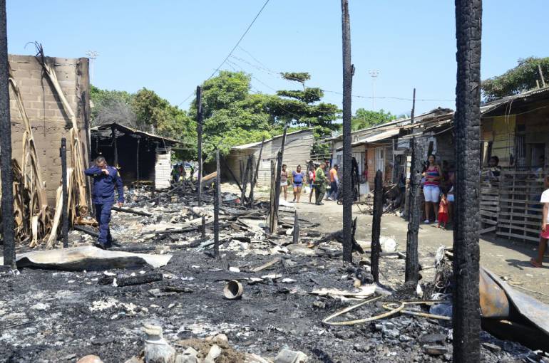 Sector de invasión  Bendición de Dios, zona portuaria de Barranquilla