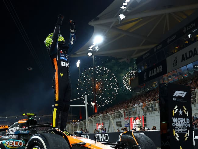 Lando Norris se coronó campeón mundial de L Fórmula y destronó a Max Verstappen. Foto: Getty Images.