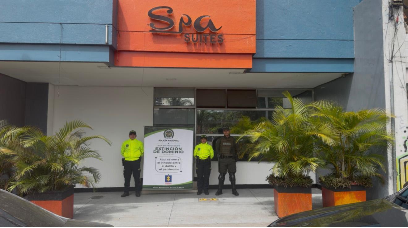 Extinción de dominio a bienes por robo de servicios públicos en Medellín. Foto: Policía Meval.