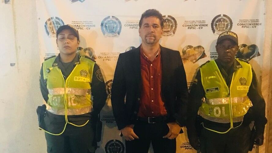 Fue capturado el electo representante a la Cámara por Antioquia, León Fredy Muñoz. Foto: Policía Antioquia