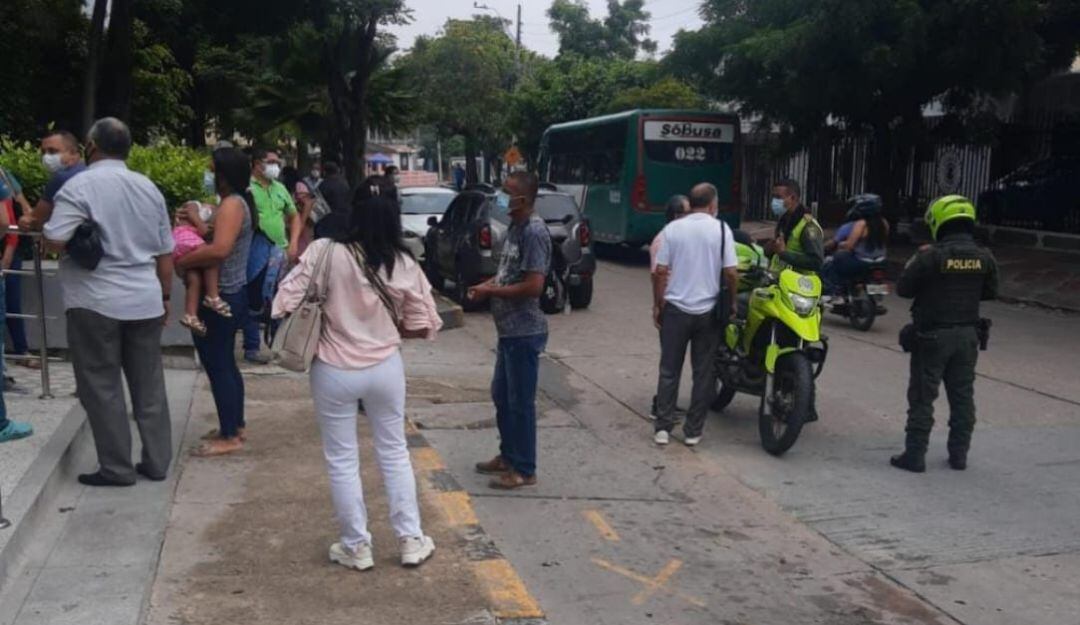 Autoridades en el lugar de los hechos