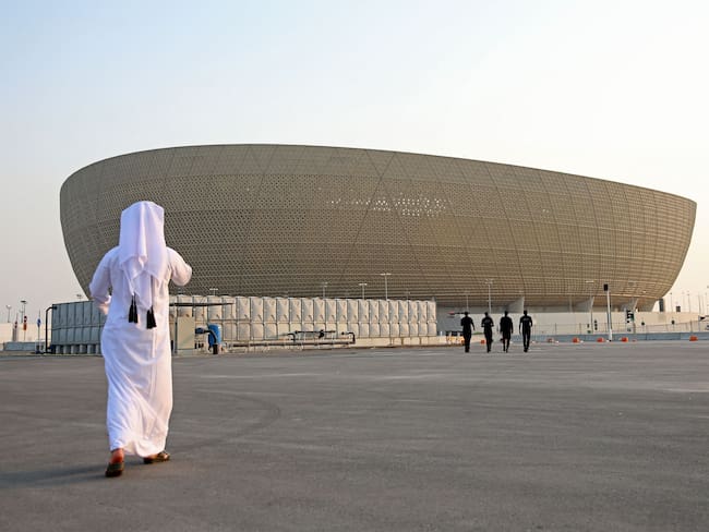 Una vista general muestra el Lusail Stadium, que albergará la final de la Copa Mundial de la FIFA en diciembre