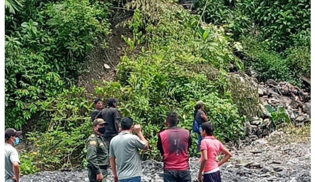 Deslizamineto de tierra en Quípama 
