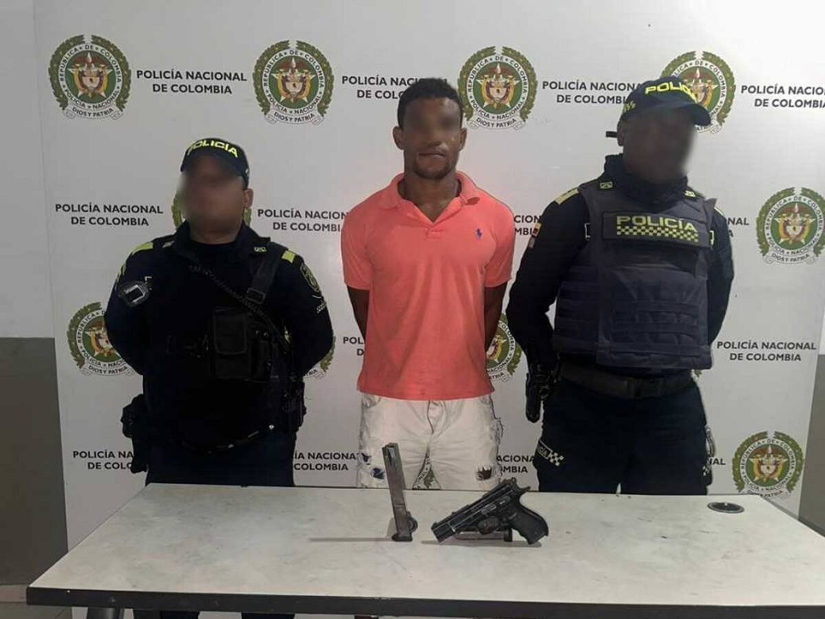 Cayó hombre que portaba un arma traumática con cañón y cargador modificado en Cartagena