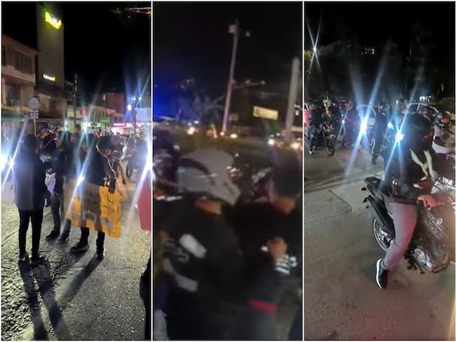 Protesta de conductores de plataforma en Ibagué