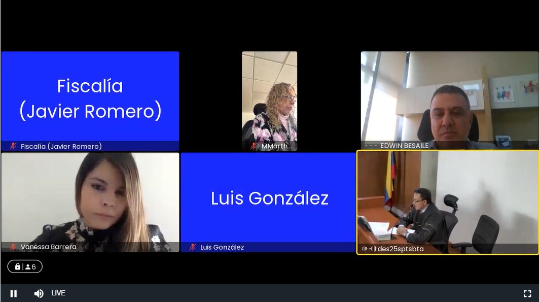 Audiencia de imputación Edwin Besaile