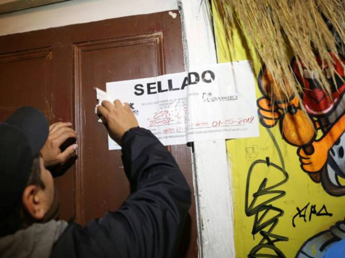 Más de 120 bares fueron sellados en Bogotá