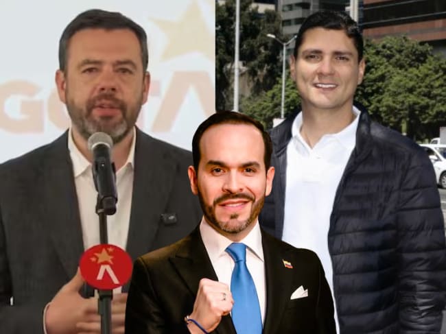 Humberto ‘Papo Amín’, alcalde Carlos Fernando Galán y al presidente electo Abelardo de la Espriella.