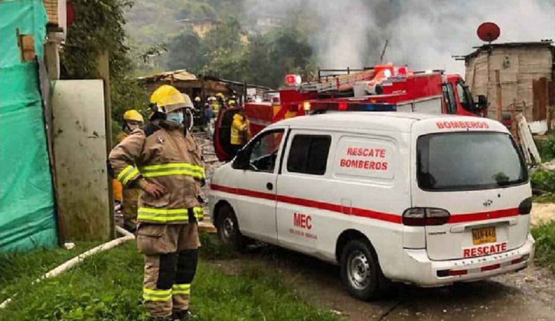 Foto: Tomada por el Cuerpo Oficial de Bomberos de Manizales.