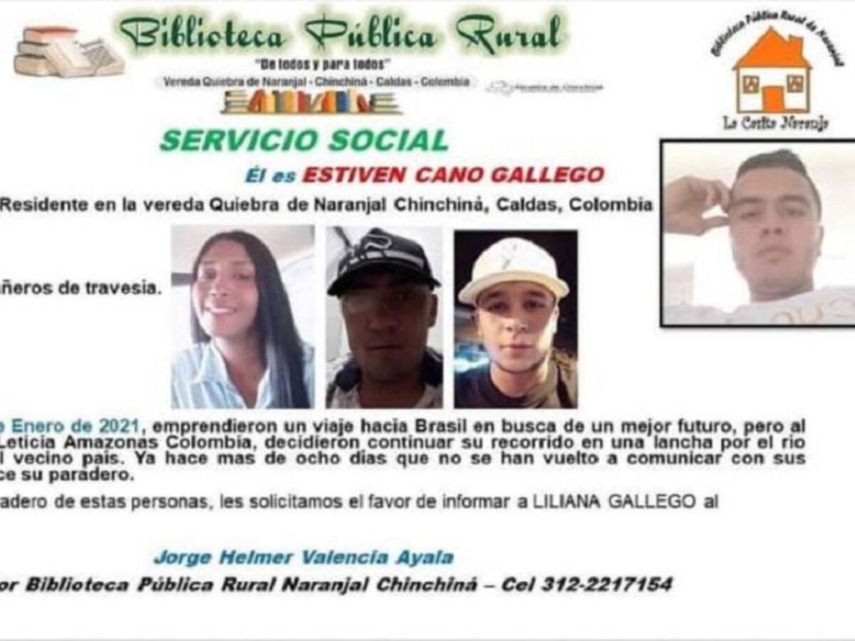 Un mes cumple desaparecido el caldense que viajó a Brasil con otros jóvenes