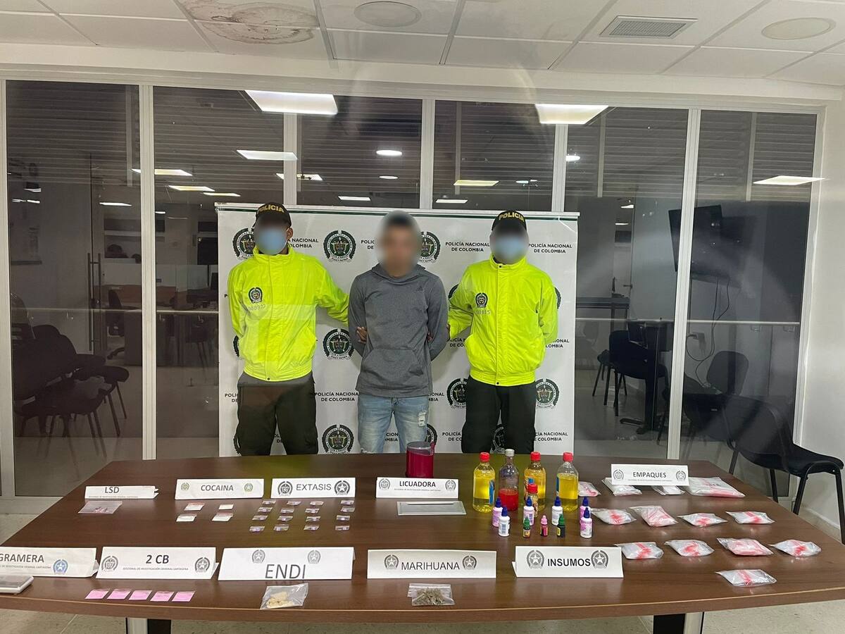Cayó presunto expendedor de drogas sintéticas en Cartagena