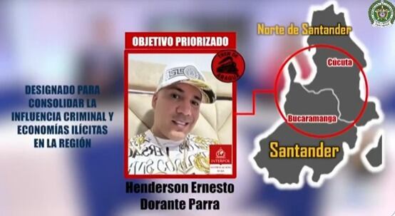 Henderson Ernesto Dorante Parra, alias ‘HD’. / Foto: Policía Nacional.