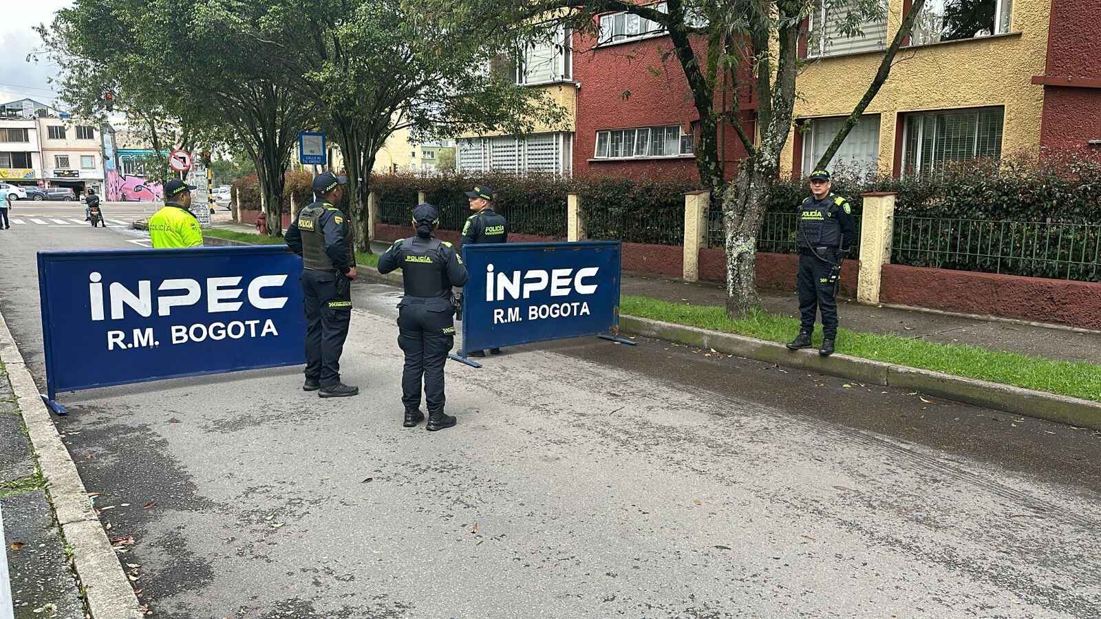 Esquema de Policía en zonas aledañas de las cárceles de Bogotá. Cortesía.