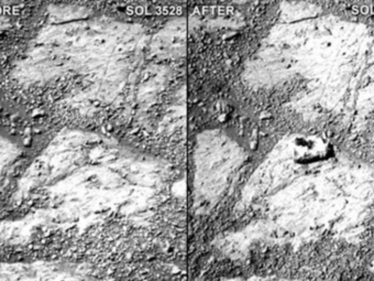 Apareció roca en Marte frente a la cámara del robot Oppportunity