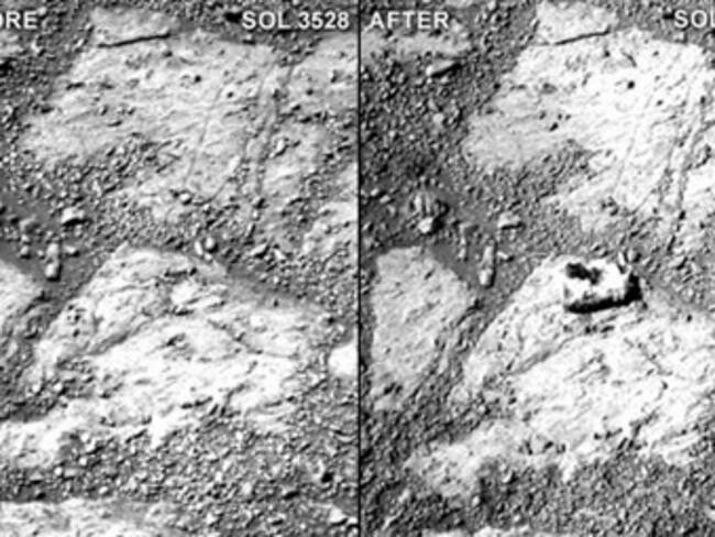 Apareció roca en Marte frente a la cámara del robot Oppportunity