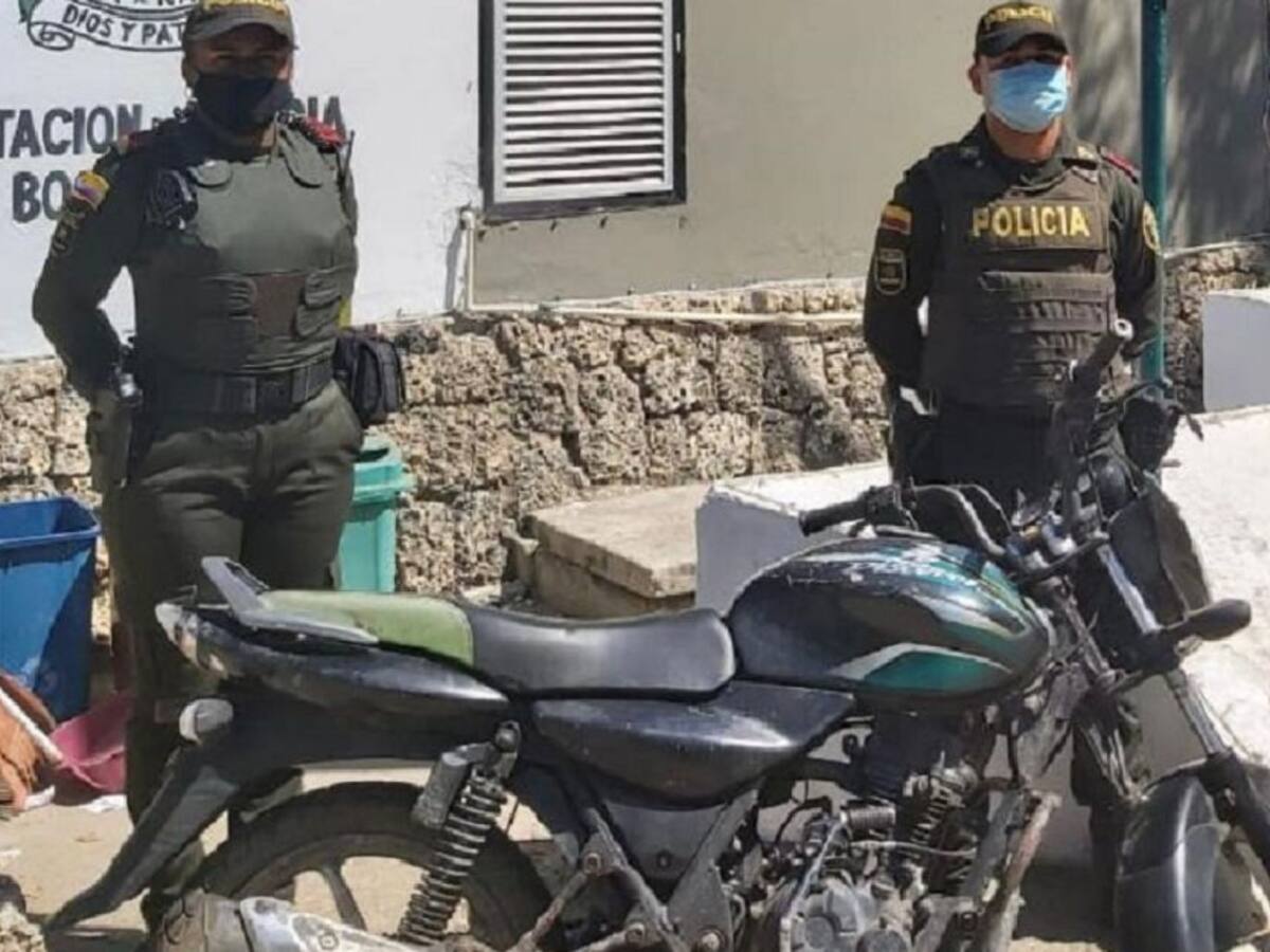 Policía recupera una motocicleta robada en el sector turístico de Cartagena