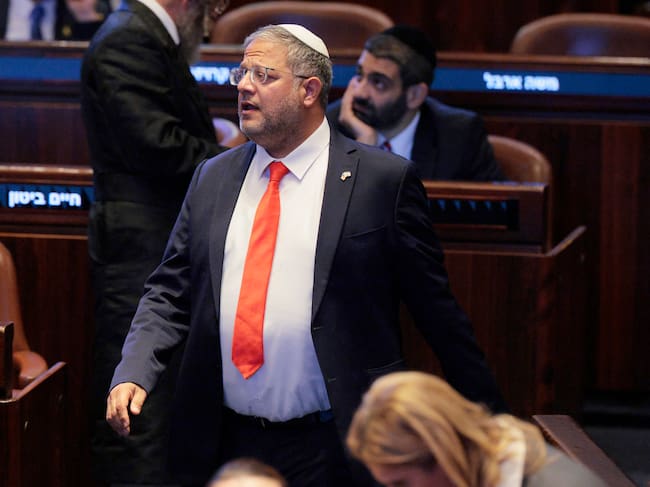 Itamar Ben-Gvir en el parlamento israelí (Cortesía: Chip Somodevilla/Getty Images)