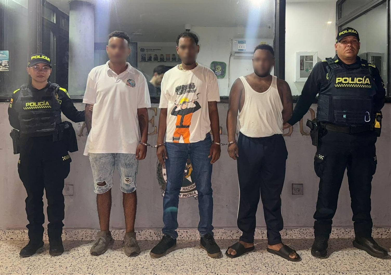 Robo de prendas de oro a turistas termina con la captura de cuatro presuntos delincuentes