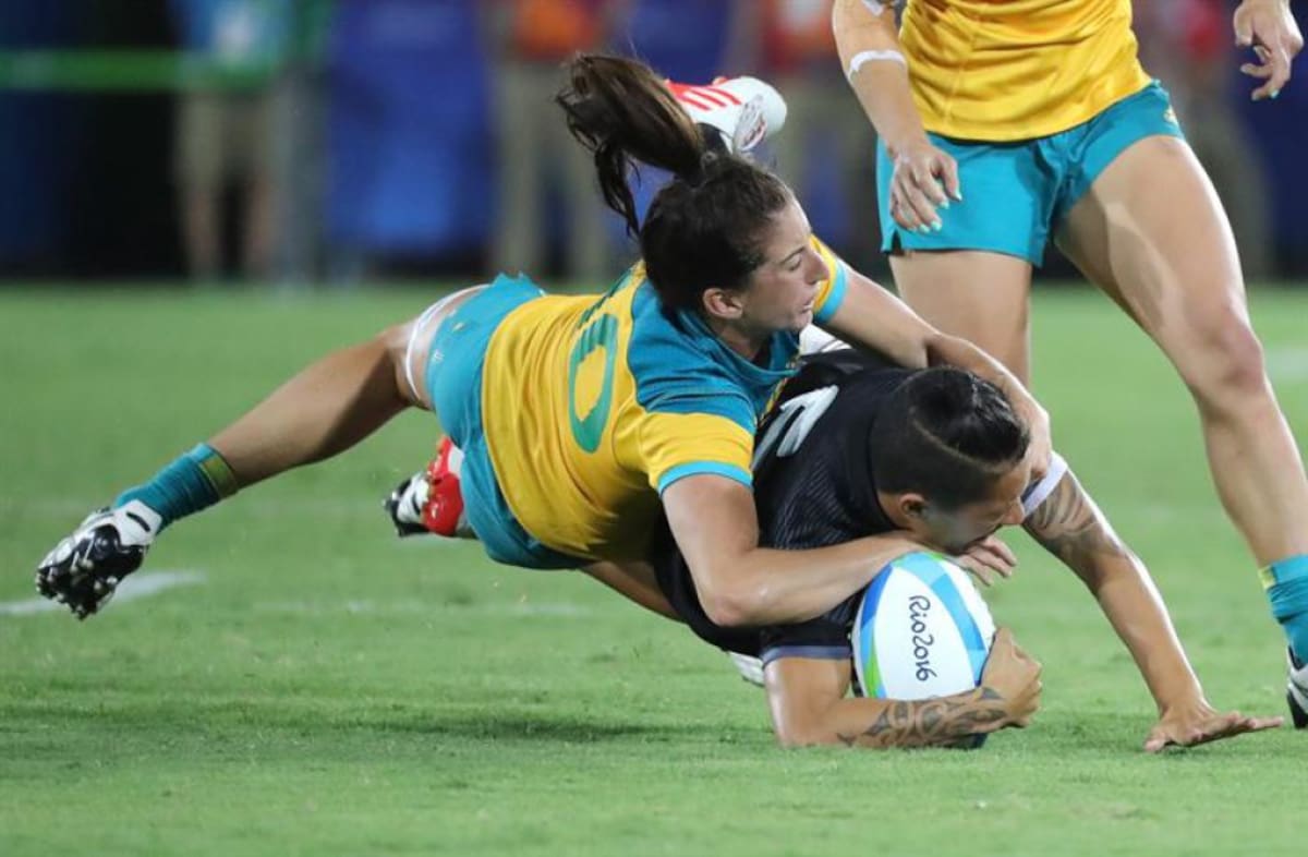 Nueva Zelanda y Australia se enfrentaron por la medalla de oro en rugby.