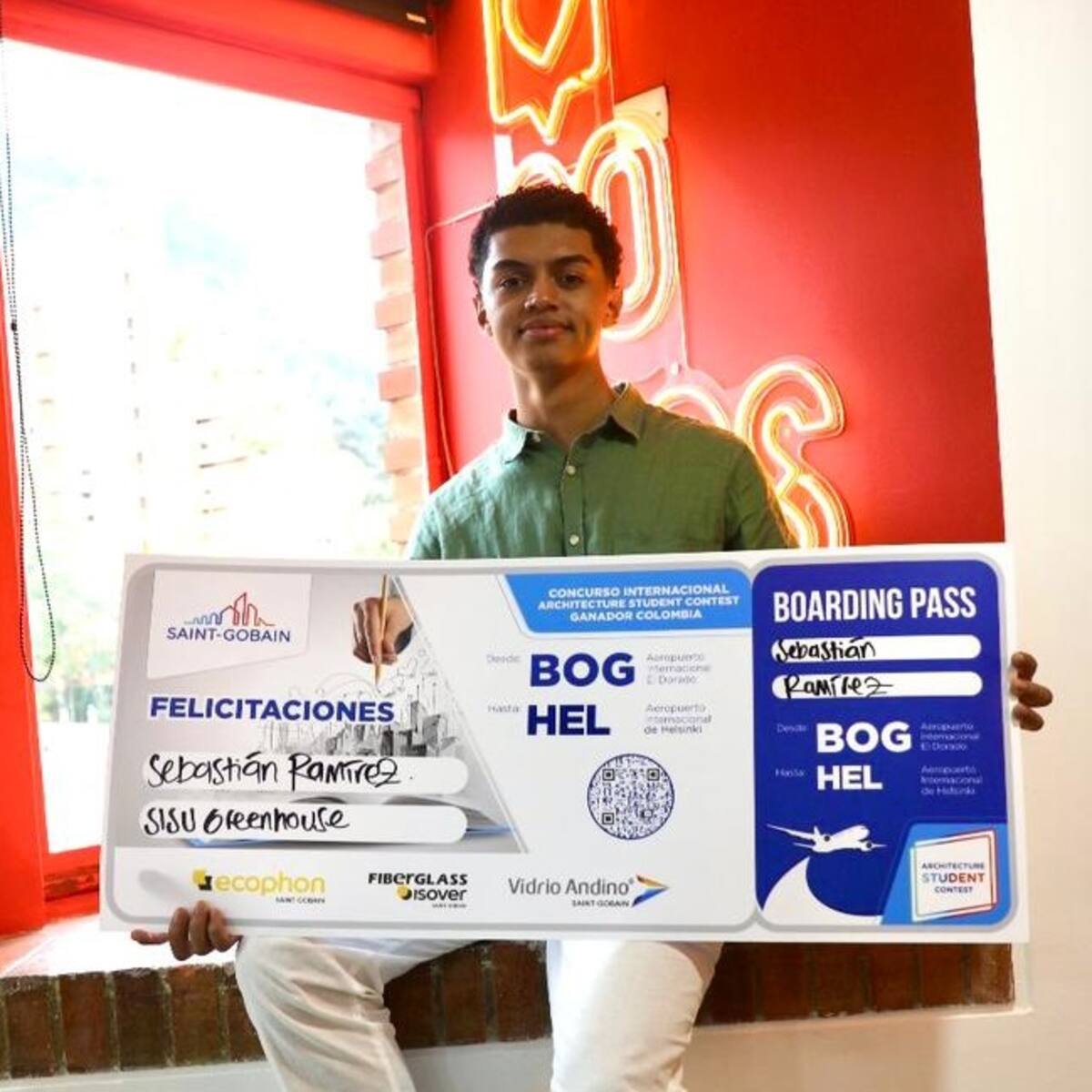 Estudiante del Quindío representará a Colombia en concurso de arquitectura en Finlandia.