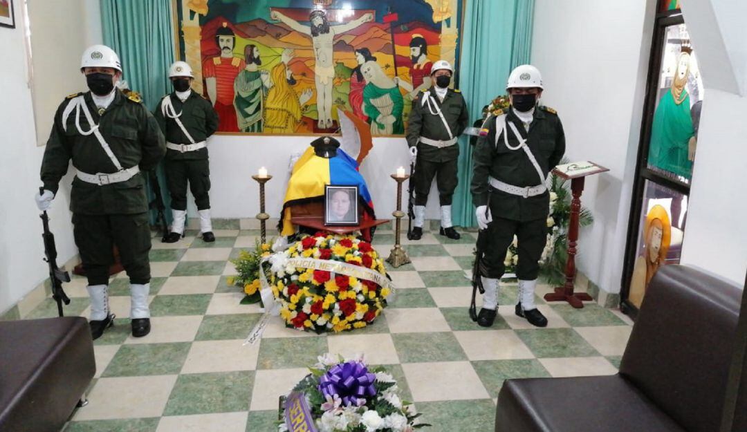 En cámara ardiente permanece patrullero asesinado en el Caquetá 