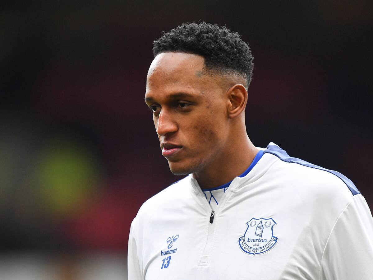 Yerry Mina completó diez partidos sin jugar con el Everton en Premier League