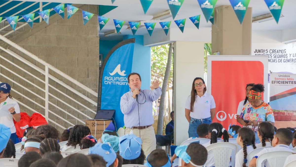 Aguas de Cartagena realizó feria ambiental sobre el cuidado del agua en Pasacaballos