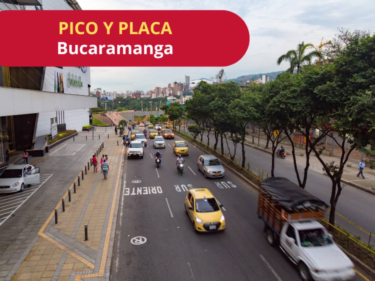 ¡Evite sanciones! Pico y placa en Bucaramanga esta semana: Zonas y restricciones por placa