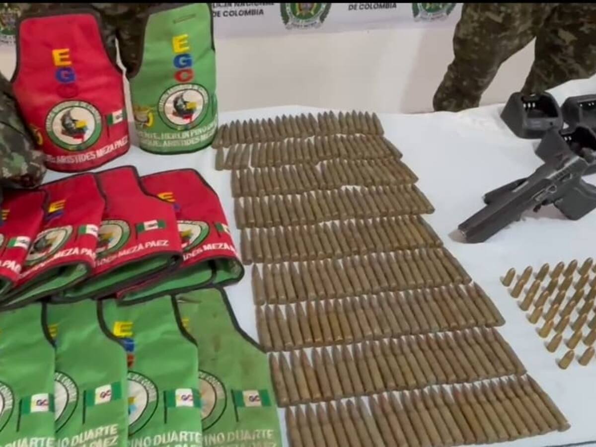 Policía incautó material de guerra que sería utilizado contra la Fuerza Pública en el sur de Bolívar