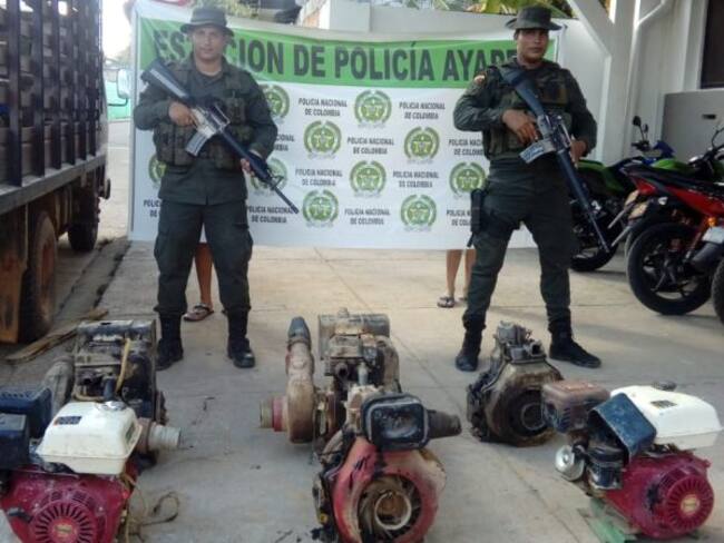Policía incauta maquinaria utilizada para minería ilegal en Ayapel, Córdoba