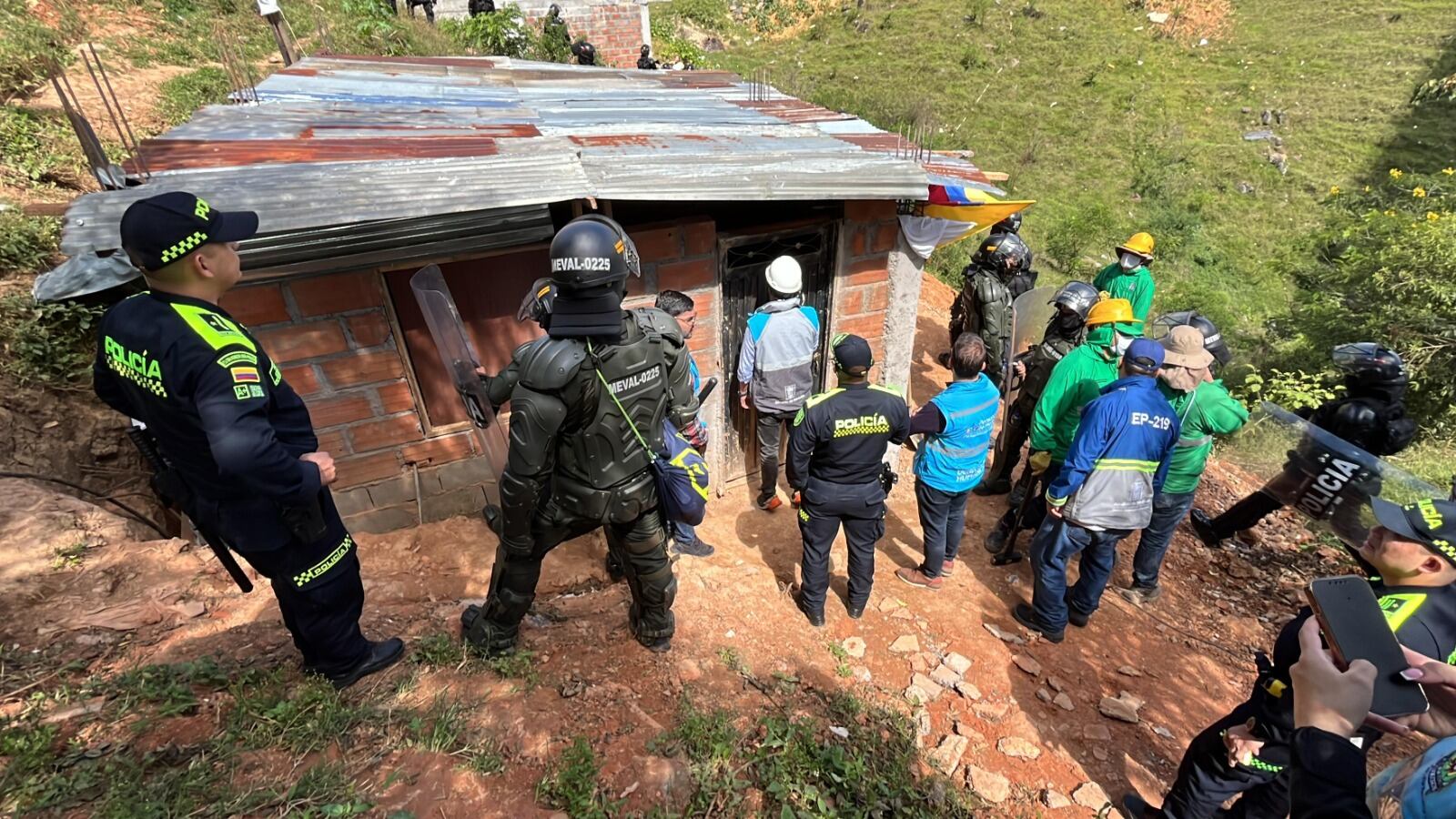Intervención en La Asomadera. Foto: alcaldía de Medellín.