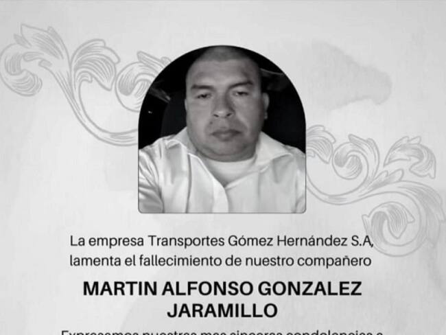 Trabajador de empresa Gómez Hernández fallecido- foto cortesía