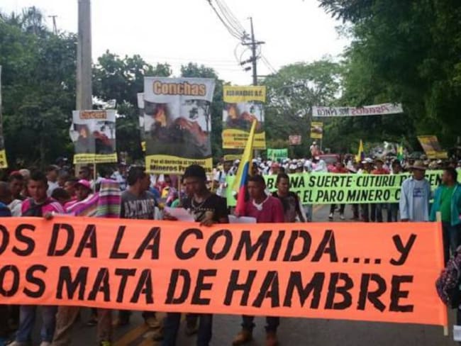 Más de 600 mineros marcharán por la vía entre Pereira y Medellín