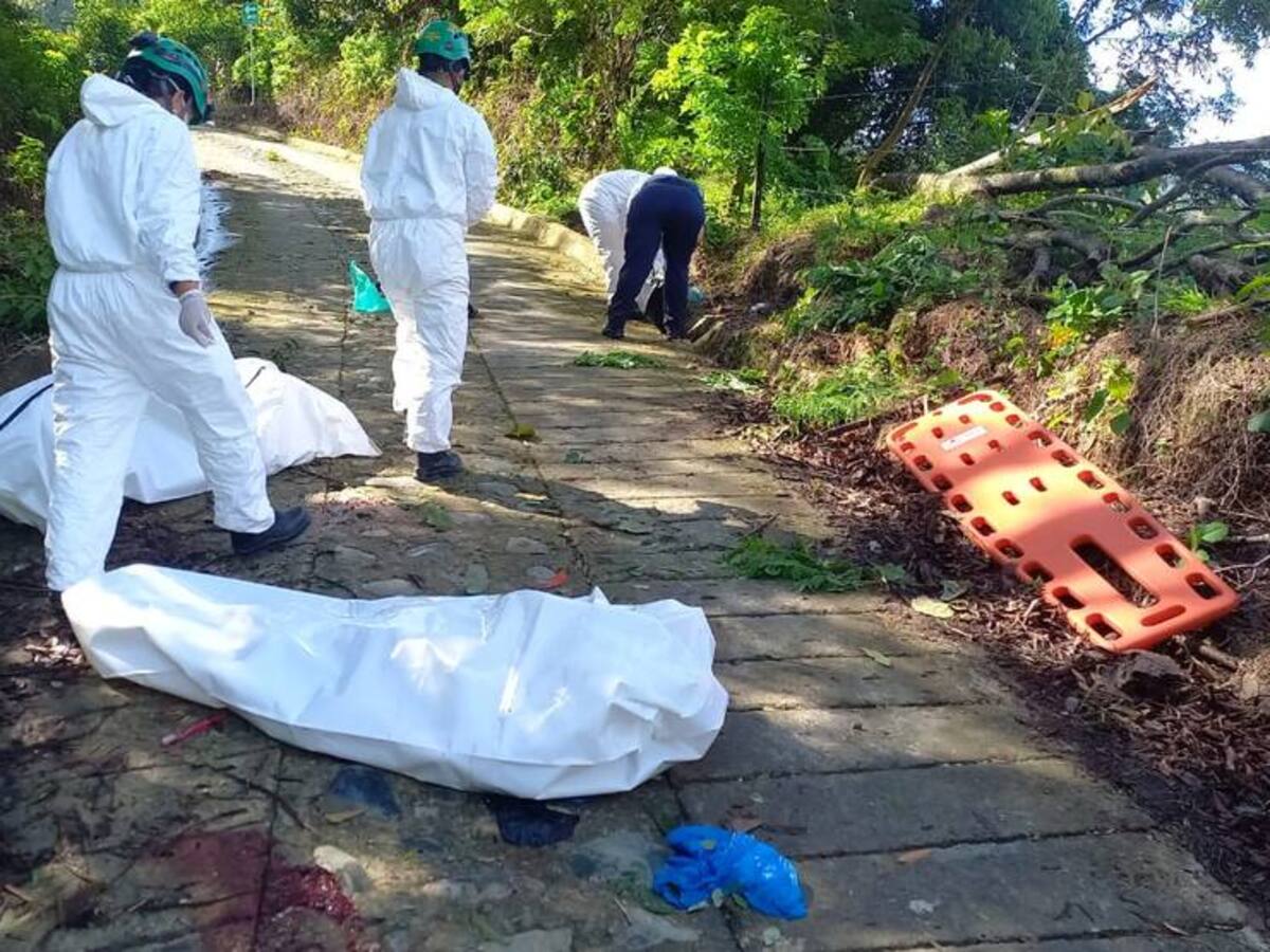 No para la conmoción en el Quindío encuentran dos cuerpos, amarrados, con disparos e incinerados