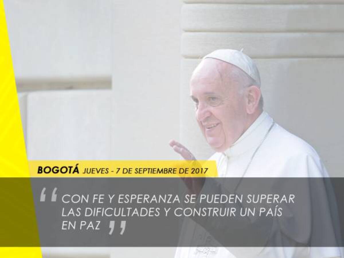 Las emotivas frases del papa Francisco en Bogotá