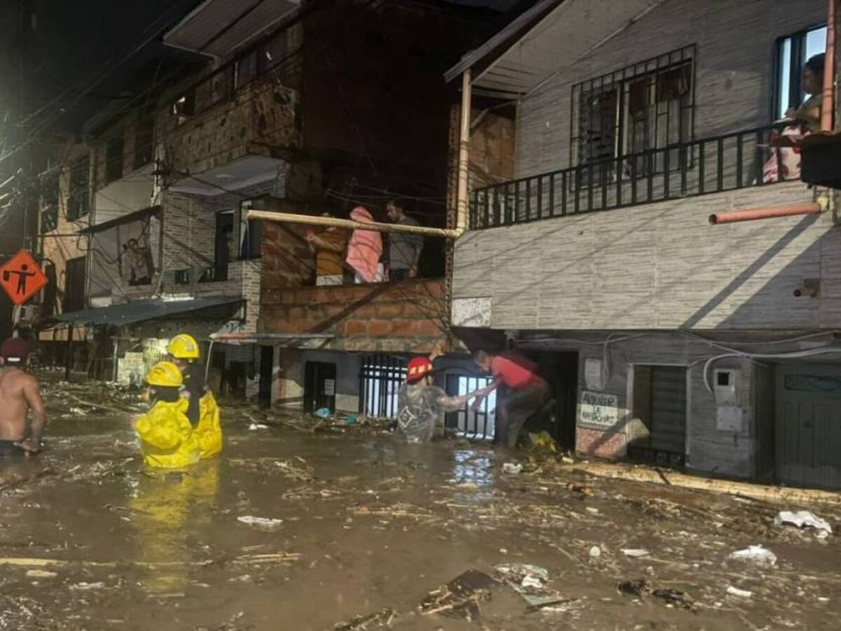 Más de 70 familias fueron evacuadas por las fuertes lluvias en Bello, Antioquia