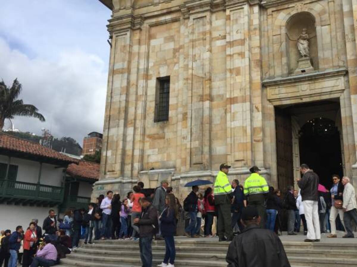 Extreman medidas de seguridad en la Catedral Primada por la llegada de la Virgen de Chiquinquirá